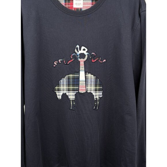 Brooks Brothers Cotton French Terry Golden Fleece Tartan Mens XXL Sweatshirt - Picture 4 of 15